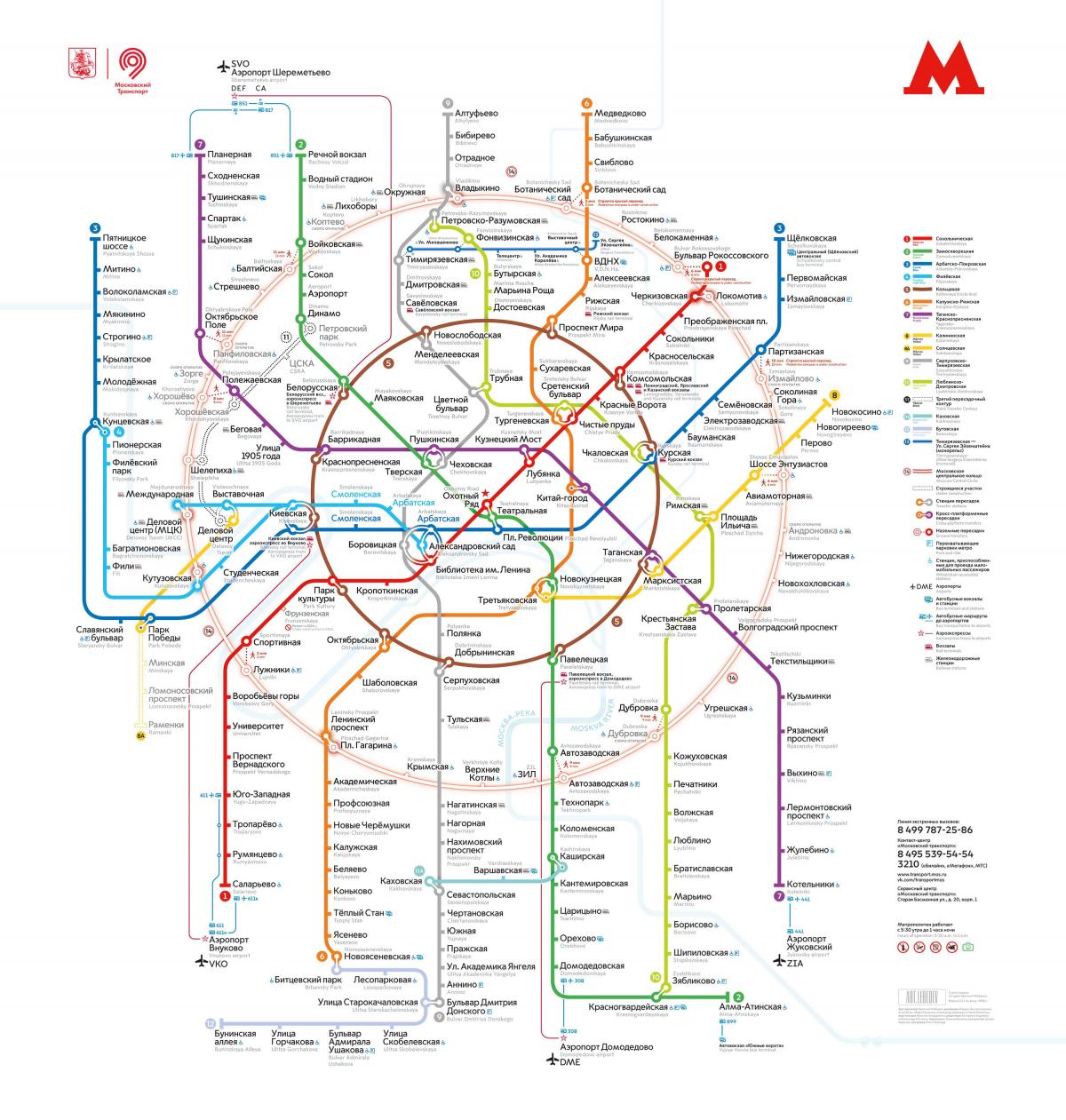 kaart van de metro van Moskou
