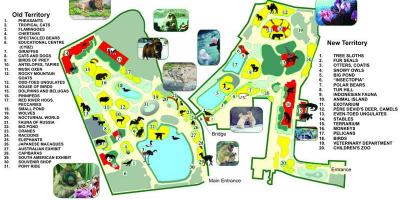 Kaart van Moskou dierentuin
