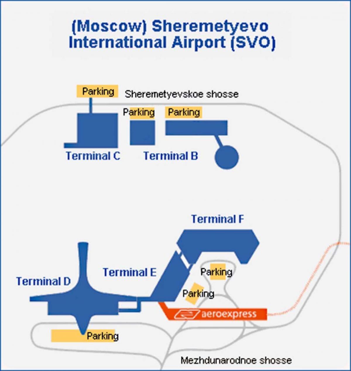 Sheremetyevo terminal kaart
