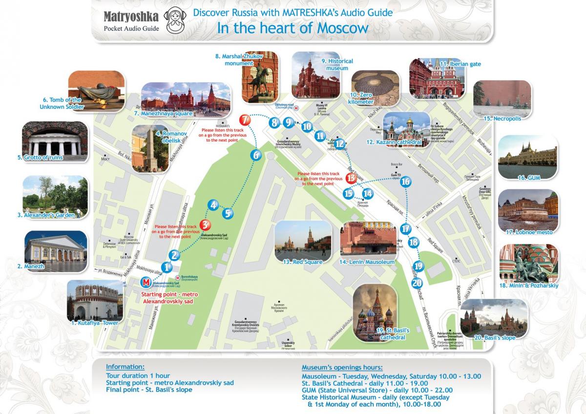 Moskou reizen kaart