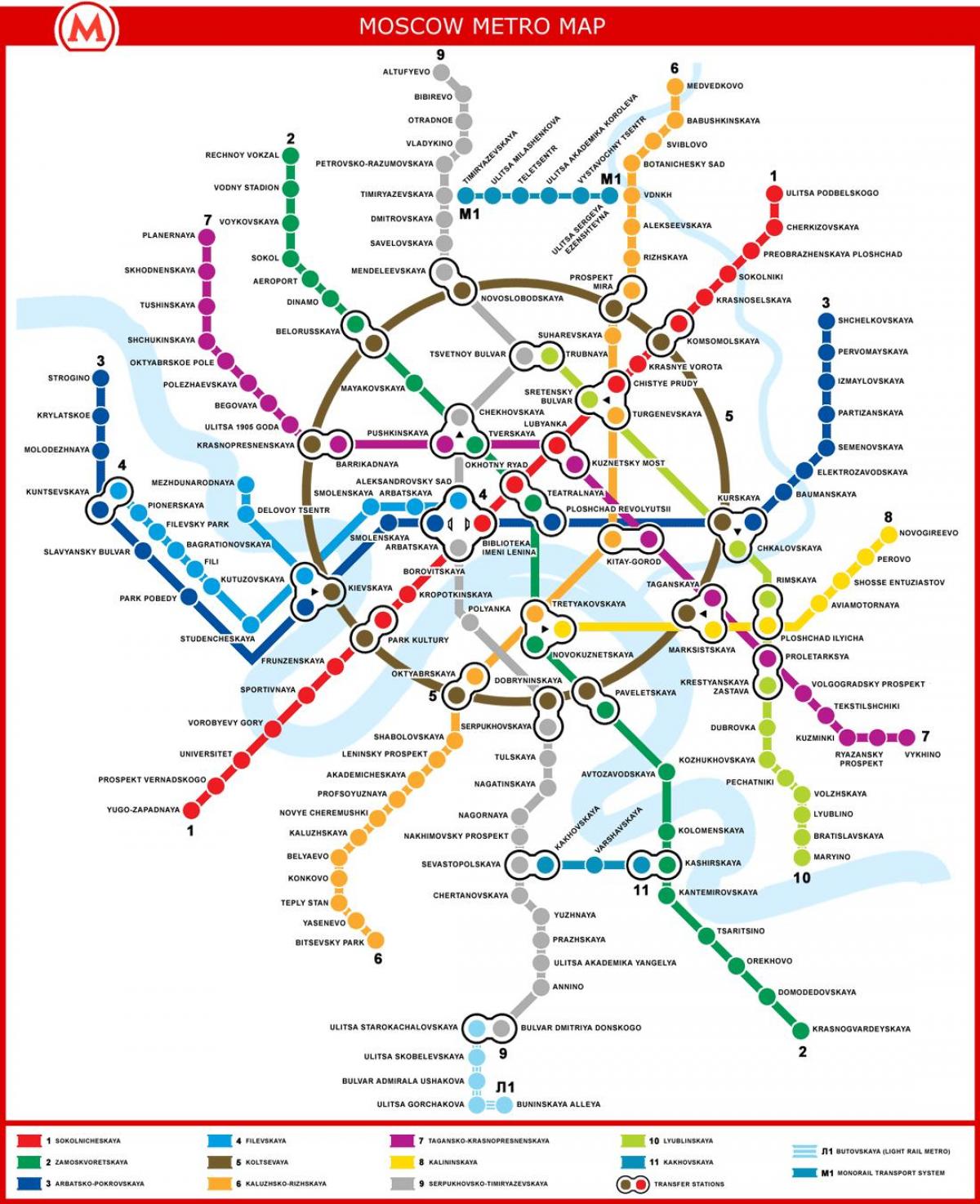 buis kaart van Moskou