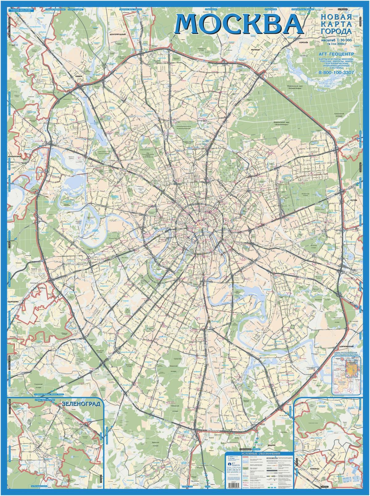 Moskva geografische kaart