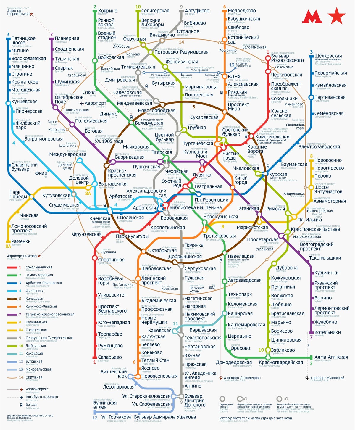 de metro van Moskou kaart