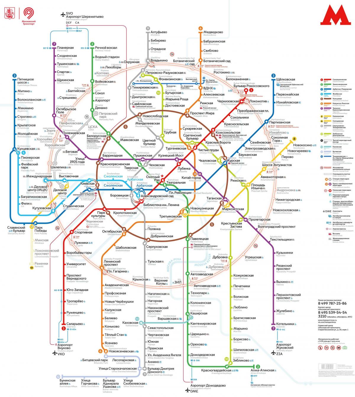 Moskva vervoer kaart