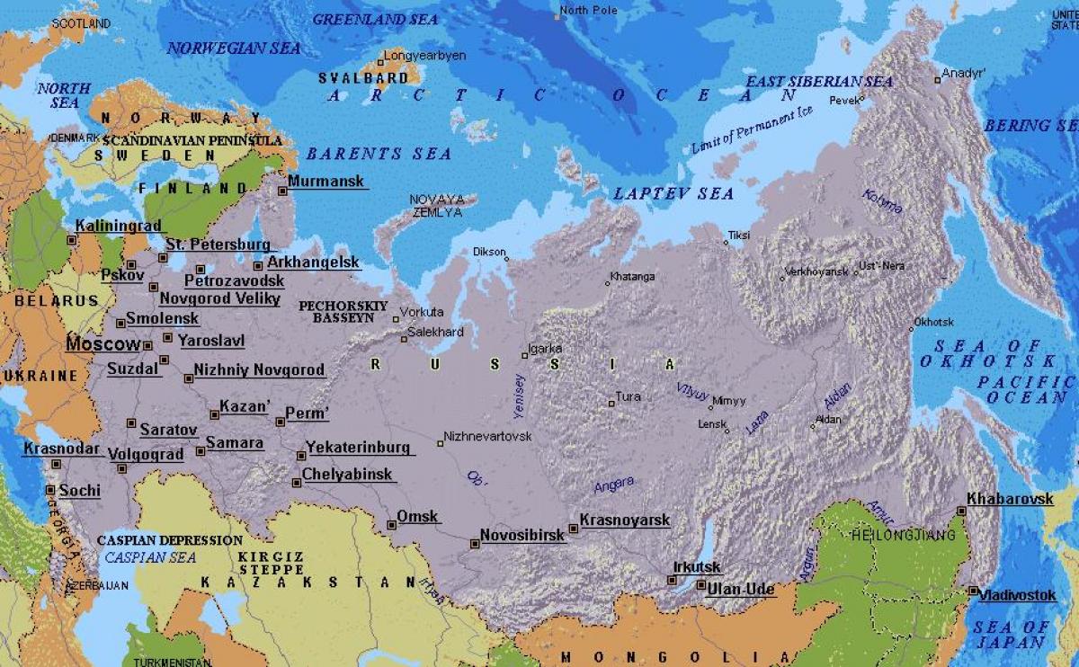 kaart van Moskou Rusland