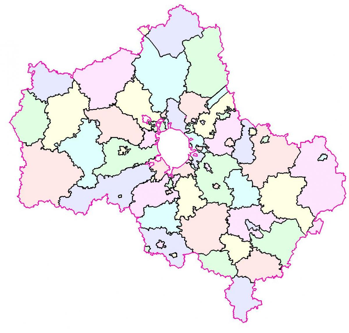 Moskva regio kaart