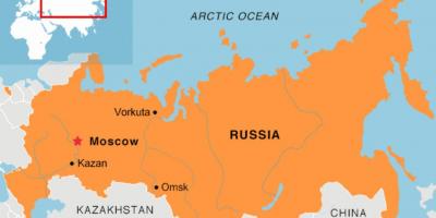 Moskou locatie op kaart