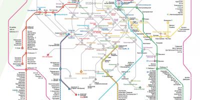 Kaart van de Moskva trein